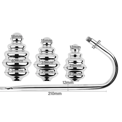 Ribbed GreatBenefit 8826 Anal Hook Set Screw-in 1215